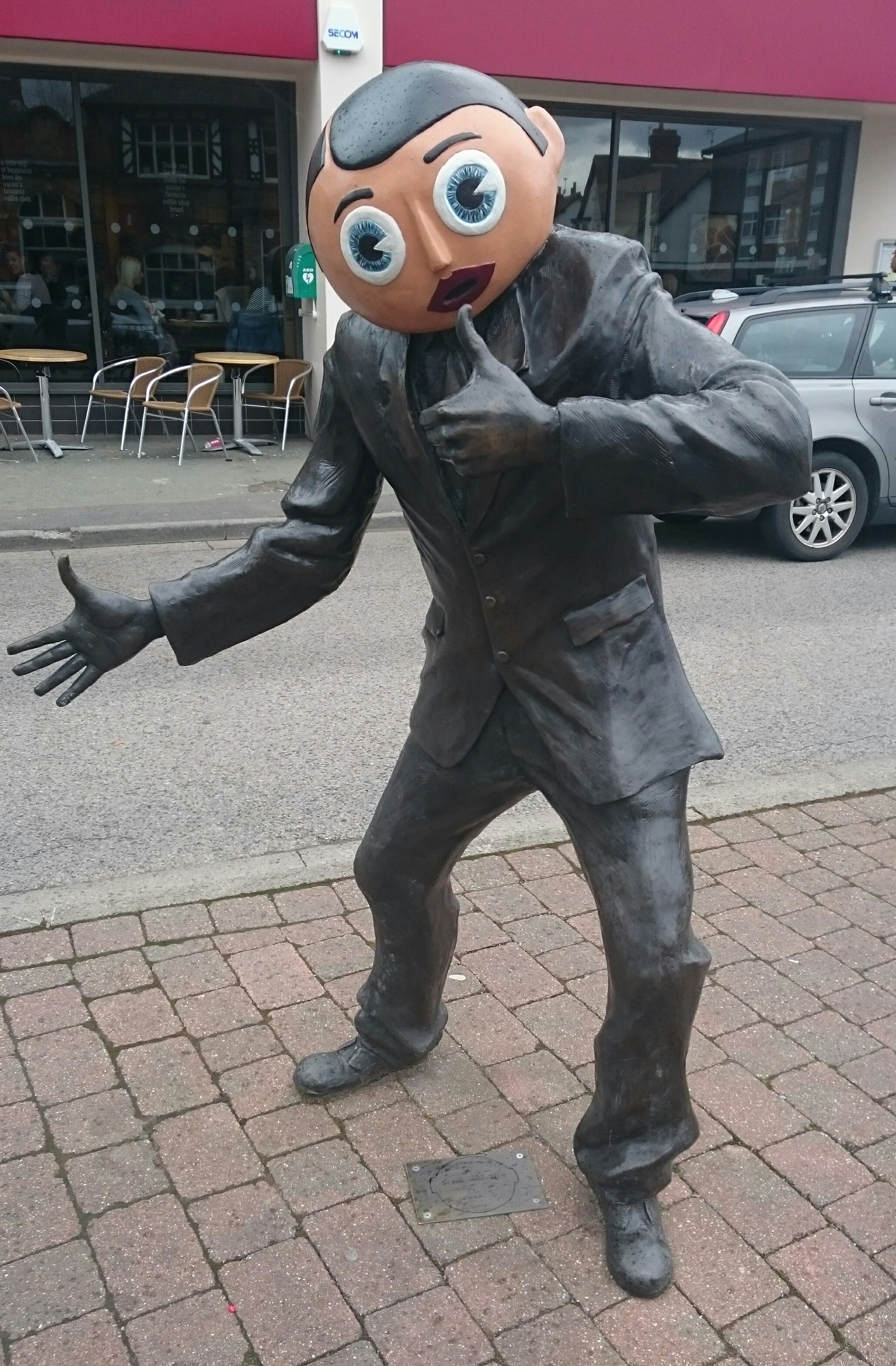 Frank Sidebottom statue Timperley Manchester